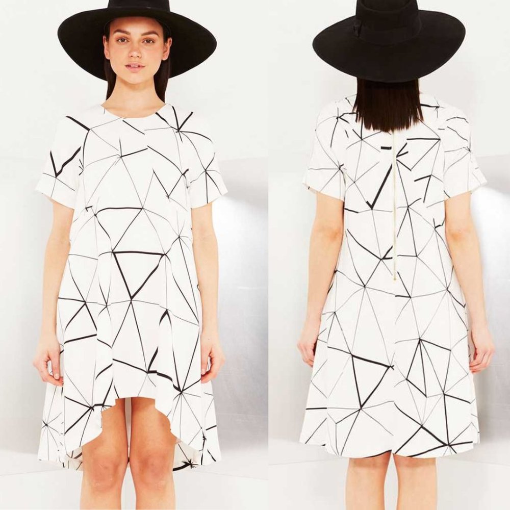 NWT Talulah Mirror Grid Midi Dress